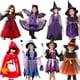 thumbnail image 2 of Disfraz de Halloween para niñas, vestido de bruja, fantasma, novia, vampiro, fantasma, murciélago, rojo, traje con capucha, Cosplay para niños, ropa de fiesta de Carnaval, 2 of 5