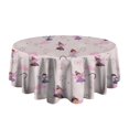 thumbnail image 5 of Light Pink Fairy Pattern Round Tablecloth 60"x60",Wrinkle Wipeable Table Cloth for Kitchen Dining Room Picnic Patio Party, 5 of 6