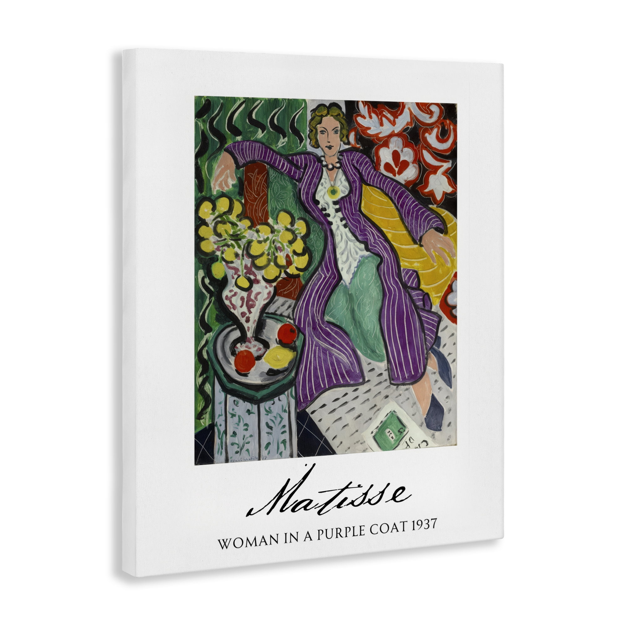 Stupell Industries Matisse Woman In Purple Coat Canvas Wall Art, design by Vintage Hustle
