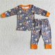 thumbnail image 1 of Ropa de dormir de Halloween para niños, conjunto de camisa de manga larga, pantalones, pijamas para niños pequeños, ropa de noche de calabaza, venta al por mayor, 1 of 2