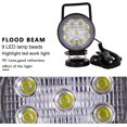 4 inch 27W LED Work Light Bar with Base, Cigarette Lighter