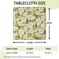 thumbnail image 2 of Square Tablecloth with Elastic Edges 34 * 34 Inch Pioneer Waterproof Painted Floral Lemon Table Cover Washable Indoor and Outdoor for Party Kitchen Dinner Banquet Patio Picnic, 2 of 6