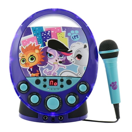 Littlest Pet Shop FLashing Light Karaoke Machine with Microphone