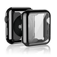 thumbnail image 2 of for Apple Watch Series 3/2/1 38mm Screen Protector Case, PC Hard Cover with Tempered Glass Film Ultra-Thin Slim Fit Scratch Resistant Protective Bumper for iWatch 38mm Accessories, Black, 2 of 7