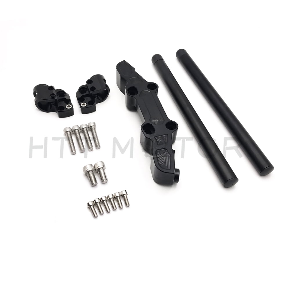 Spytte ud skuffe Hjemland HTTMT- Clip-On Adapter Plate & Handlebars Set For Kawasaki Ninja 650R/ER6F  06-16 Black - Walmart.com