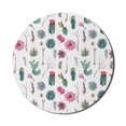 thumbnail image 1 of Cactus Mouse Pad for Computers, Vintage Botanical Pattern Arrows Feathers Succulent Twigs Hawaii Spring Tropics, Round Non-Slip Thick Rubber Modern Gaming Mousepad, 8" Round, Multicolor, by Ambesonne, 1 of 2