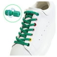 thumbnail image 2 of No Tie Shoe Lace Capsule Lock Quick Wear In 1 Second Elastic Shoelaces Flat Adult Children Universal Lazy Laces Round Plastic green 100cm, 2 of 6