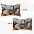 thumbnail image 2 of Zufioo Dog Guitar Starry Night Print Double-sided Plush Pillow Cover,Decorative Pillow Protector without Pillow Core, Suitable for Sofa, Bedroom, Car-16"x24", 2 of 6