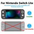 thumbnail image 2 of eXtremeRate 2 Pack Light Violet Border Transparent HD Clear Saver Protector Film, Tempered Glass Screen Protector for Nintendo Switch Lite, 2 of 10