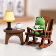 thumbnail image 2 of Zakka Japanese Groceries Hand-made DIY Micro Rocking Chair Frog Fat Miniature Home Desktop Crafts Home Office Decor Car Ornament, 2 of 5