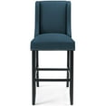 thumbnail image 6 of Bar Stool Chair Barstool, Set of 2, Fabric, Wood, Navy Blue, Modern Contemporary Urban Design, Bar Pub Cafe Bistro Hotel Restaurant Hospitality, 6 of 7