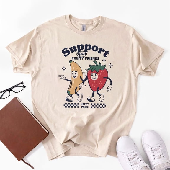 Fruity Friends T-shirt, LGBT Pride Tee, Pride Rainbow T-shirt, Pride Parade Shirt, Happy Pride Month Shirt