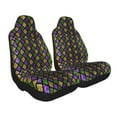 thumbnail image 2 of Naloa Mardi Gras Shiny Green Purple Car Seat Covers 2PCs Front Car Seat Covers Universal fit for Most Cars SUVs and Trucks - 2 PCS, 2 of 5