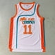 thumbnail image 5 of Camisetas de baloncesto Trillest Semi Pro Movie Jackie Moon 33 Monix 11 blancas y verdes Flint Tropics para hombre para fiesta de Halloween, 5 of 5