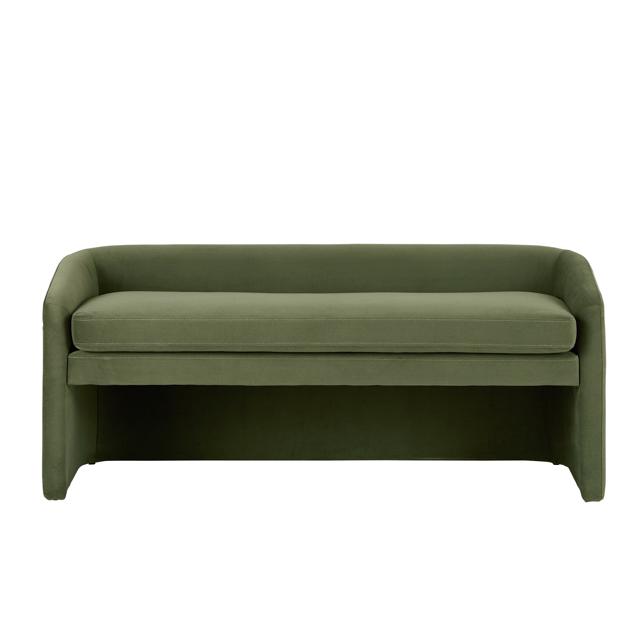 Better Homes & Gardens Wyatt 50" Velvet Accent Bench, Olive