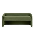 thumbnail image 3 of Better Homes & Gardens Wyatt 50" Velvet Accent Bench, Olive, 3 of 5