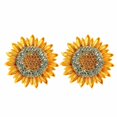 thumbnail image 1 of Guardurnaity 2 alfileres de cristal amarillo con diamantes de imitación, elegantes accesorios de joyería con flores de aleación de zinc, Accesorios de disfraces, 1 of 6