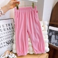 thumbnail image 2 of WBQ Babys Breathable Quick Dry Ice Silk Pants,Unisex Loose Anti-Mosquito, Sun Protection, Elastic Waist, Cuffed Ankles, 2 of 6