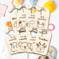 thumbnail image 4 of 8Pcs Animals Wood Baby Wardrobe Dividers Nursery Decor from Newborn to 36 Month Hanger Seperaters Woodland Baby Closet Organizers Nursery Infant Wardrobe Hangers Divider for Newborn Shower Colorful, 4 of 6