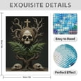 thumbnail image 3 of Diamond Art Kit for Adults, Skull Tree Fern Cross Artistry Diamond Painting for Adults Beginners, DIY Diamond Art Painting Kits, 5D Diamond Painting Crafts for Home Decor 12x16 Frameless, 3 of 7