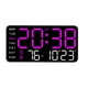 thumbnail image 1 of Reloj despertador digital con 5 niveles de brillo ajustables, pantalla grande, reloj de pared LED digital Luz violeta, 1 of 9