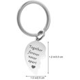 thumbnail image 3 of 1 Pair Heart Shaped Key Chain Stainless Steel Keychain Backpack Decor Keyring, 3 of 7