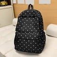 thumbnail image 2 of Cute Polka Dot Laptop Backpack Large Capacity Computer Bag Lightweight Bookbag for Female Elementary & Middle School Students (Black), 2 of 6