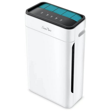 

SimPure HP8 HEPA Air Purifier Air Filter Cleaner for Large Room 800 Sq Ft Removal Allergies Fire Smoke Dust White