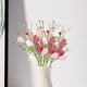 thumbnail image 1 of Ramas de flores de tulipán artificiales con adornos de corazón, centro de mesa, regalo de inauguración de la casa, ramo de tulipán para granja, 5 uds., 1 of 8