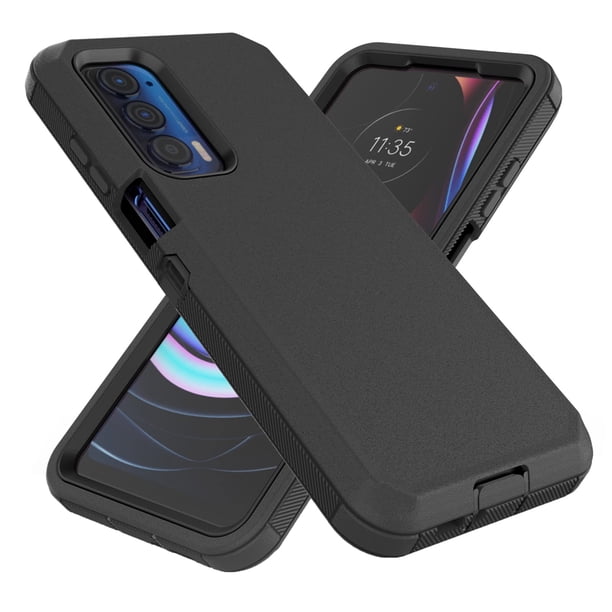 Para Motorola Moto Edge 2021 Funda Moto Edge 5G UW Funda resistente Defender Funda a prueba de polvo Protección a prueba de golpes 3 en 1 Funda de teléfono resistente para Moto Edge 5G UW/Moto Edge 20
