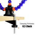 thumbnail image 5 of 2X Bench Vise Work Bench Vise Welding Table with 3 Flexible Arms Soldering Iron Stand PCB Soldering Repair, 5 of 5