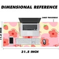 thumbnail image 3 of Pink Gaming Mouse Pad - Large Mouse Pad XL, Waterproof Large Extended Mouse Pad, Washable Mouse Pad with Non-Slip Rubber Base for Women Office Decor, Home Desk Accessories, 31.5 X 11.8 Inch, 3 of 6