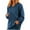 Blue, variant on Dyfzdhu Hoodies for Women Casual Long Sleeve Solid Color Button Down Pullover Hoodie Sweatshirt Tops Blouse