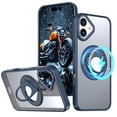 thumbnail image 1 of Adecuado para funda de teléfono móvil Apple 14/15Pro, soporte giratorio con anillo para el dedo, funda protectora esmerilada magnética para iPhone 15Plus, 1 of 5
