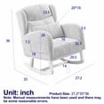thumbnail image 6 of MAYEERTY 27.2"W Modern Accent High Backrest Living Room Lounge Arm Rocking Chair, Two Side Pocket, 6 of 6