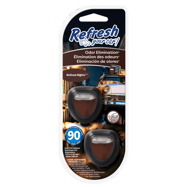 Refresh Your Car! Air Freshener, Refined Nights, 2 Pack