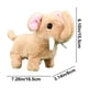 thumbnail image 3 of Peluche de elefante eléctrico para caminar, funciona a pilas, para niños pequeños, realista, con función de sonido y suave compañero de juego interactivo independiente., 3 of 6