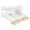 Zechuan Full Over Twin & Twin Bunk Bed, Wood Triple Bunk Bed with