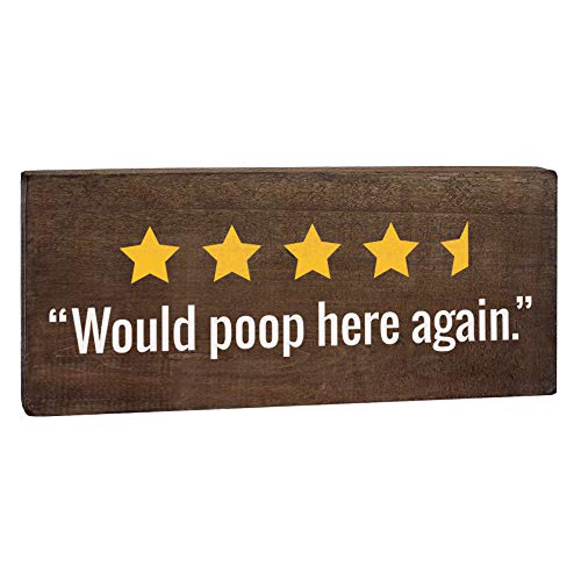 Would Poop Here Again Sign Toilet Decor 6x12 Rustic Wood Plaque Funny Bathroom Signs Walmart Canada