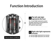 Binary Red LED Digital Watch Waterproof Mens Classic Creative Fashion Plated Wrist Watches