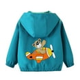 thumbnail image 3 of Mgmyaa Kids' Casual Long Sleeved Hooded Light Jacket Lightweight Hooded Windbreaker Zipper Jacket for Boys and Girls, 3 of 5