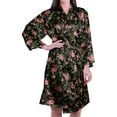 thumbnail image 6 of Moomaya Printed Womens Kimono Robes Short Satin Silk Bridal Robe Loungewear, 6 of 8