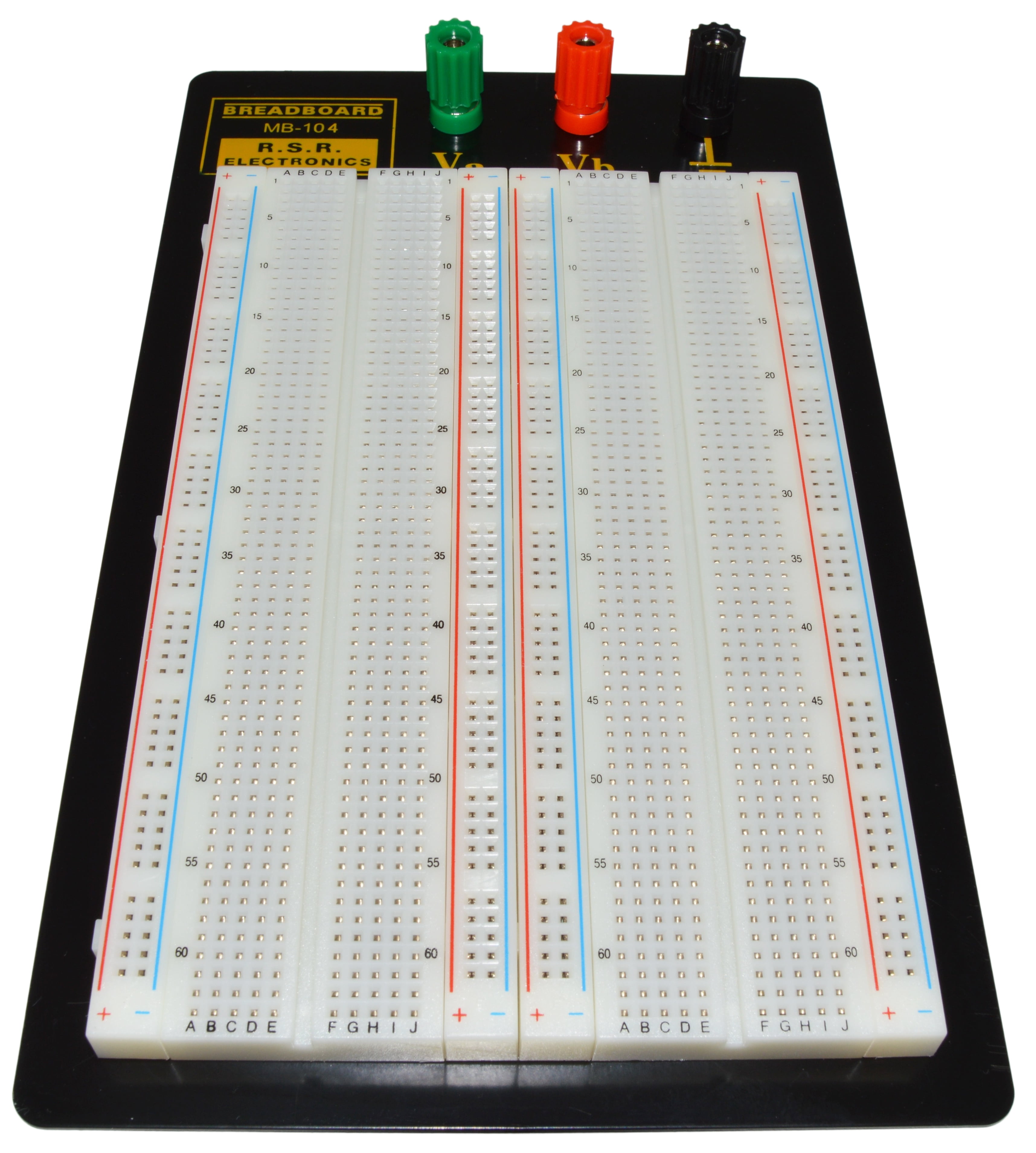 Solderless Breadboard, 1,660 Contact Points and 3 Binding Posts, 8.7" x 5.9"