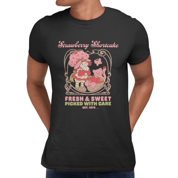 Strawberry Shortcake Picked With Care Vintage Est 1979 Men's T Shirt (Black, S-XXXL)