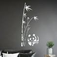 thumbnail image 1 of Wall Stickers,Luxury Bamboo Black Eye Ring Cat Home Decoration Middle Library Mirror Sticker Custom Stickers,Silver, 1 of 3