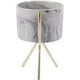 thumbnail image 4 of Jarrón de mármol de estilo minimalista nórdico para el hogar Maceta de hierro forjado para mesa con suculentas de cerámica dorada y blanca S, 4 of 5