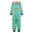 thumbnail image 6 of Family Matching Christmas Jumpsuit Pajamas, Cartoon Dinosaur Print Zip Up Long-Sleeved Novelty Sleepwear Outfits, 6 of 10