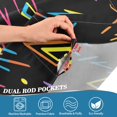 thumbnail image 5 of Yayeee Kitchen Curtains Tier Set of 2 Light Filtering 57"x24" Over Sink Window Panels, Black Neon Lightning, 5 of 7