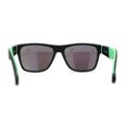 thumbnail image 3 of Kush Mens Color Mirror Iconic Sport Horn Rim Sunglasses Green, 3 of 4