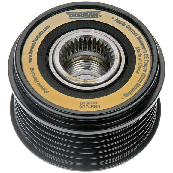 Dorman 300-884 Alternator Pulley for Specific Mitsubishi Models Fits select: 2008-2019 MITSUBISHI OUTLANDER, 2011-2019 MITSUBISHI OUTLANDER SPORT